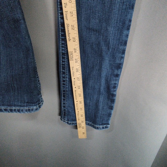 Ariat REAL Denim Jeans Womens 28L Blue Mid Rise Straight Leg Medium Wash Stretch - Picture 6 of 9